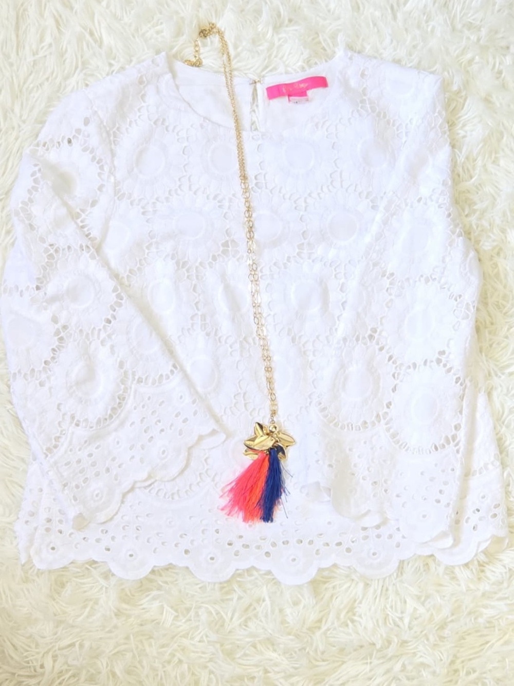 Lilly Pulitzer Mariella Eyelet Top